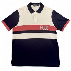 Polo by Ralph Lauren White, Red, and Navy Men's Polo